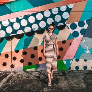 Striped midi dress, Sz M